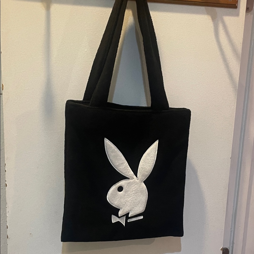 PLAYBOY Black Tote with White Logo